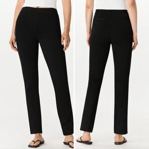 Quince Ultra Stretch Ponte Straight Leg Pants Black Size Medium